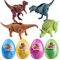  Childrens toys cartoon simulation dinosaur deformation egg childrens suit incubation egg T-rex childrens toys wholesale