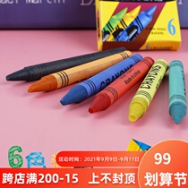 2021 stall hot sale kindergarten 6 color crayon baby children rubbings brush graffiti pen stationery gift wholesale