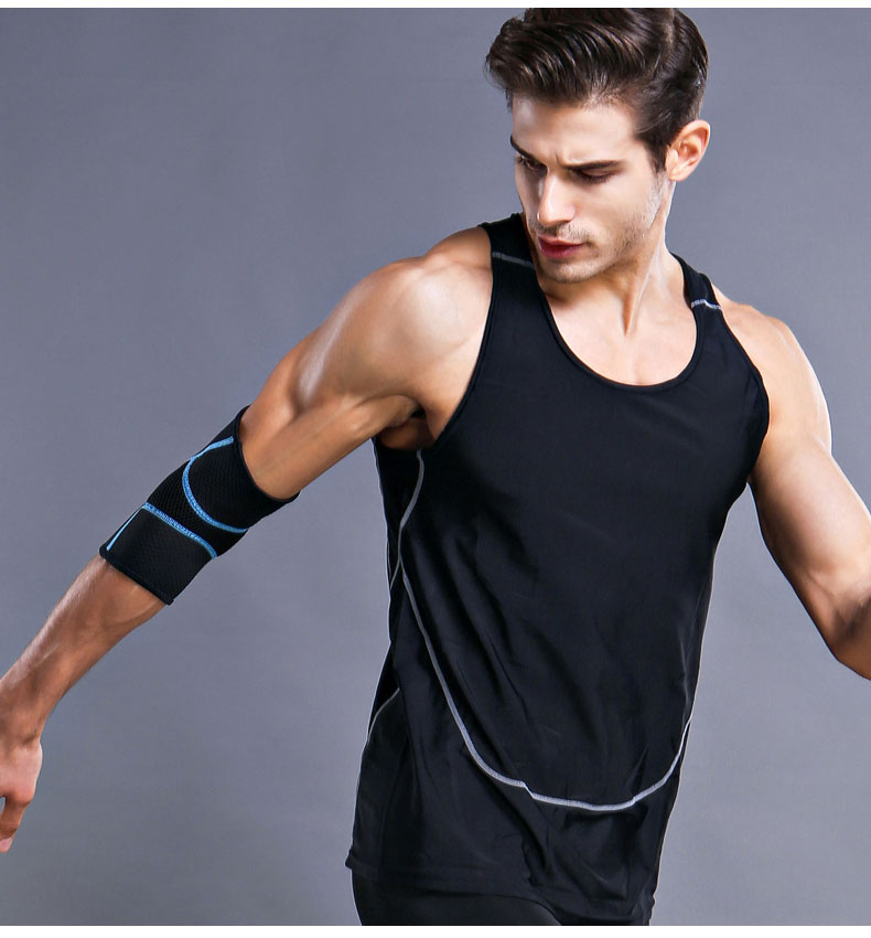 Chính hãng Li Ning Elbow Bộ giáp bảo vệ đàn hồi cao Ấm áp thể thao thoáng khí Chạy bóng rổ Trục và nam Thiết bị bảo vệ băng thun hỗ trợ khớp gối