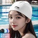 Li Ning 수영 모자 실리콘 남성 및 여성 성인 긴 머리 수영 모자 귀 보호 및 머리 보호 기능이 있는 방수 편안한 전문 수영 모자
