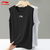 Li Ning, майка, быстросохнущий шелковый баскетбольный комплект для спортзала без рукавов, футболка для тренировок, для бега, мужской стиль