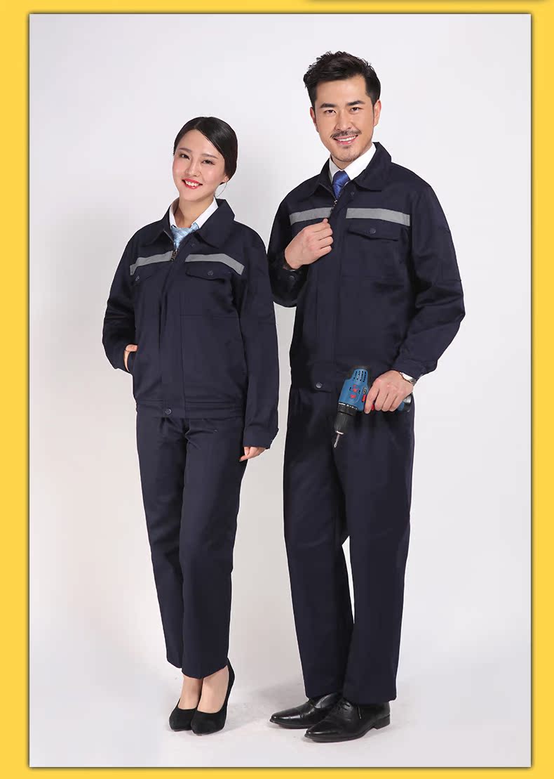 Nước ngoài Trung Quốc chất lượng dải phản quang overalls dài tay dịch vụ kỹ thuật xây dựng vườn xanh bảo hiểm lao động quần áo phù hợp với quần áo nam đồ bộ thể thao nam