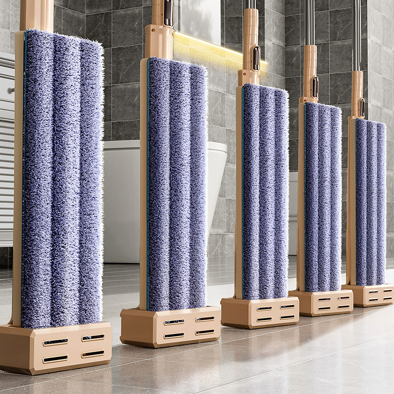 Flat mop 2021 new mop household one-mop dry and wet two-purpose hand-washing 2020 mop mop artifact