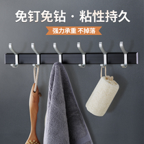 Toilet adhesive hook bathroom strong viscose nail-free hook suction Wall hanger clothes hook hook rear door hook