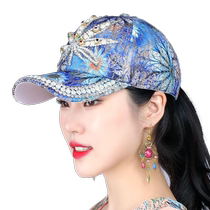 Heavy Industry Luxury Duck Hat Lady Spring and Summer elegant vintage golden pearl bright drill baseball cap gas printing cap