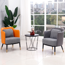 Nordic light luxury balcony single small sofa living room simple leisure chair small apartment bedroom houndstooth lazy chair
