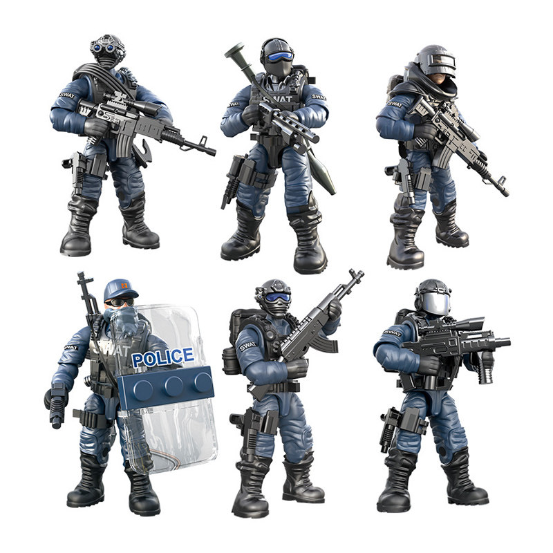 Compatible with mega LEGO super action figures scene military special forces
