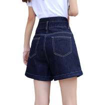 Denim shorts for women 2024 new popular summer high-waisted summer thin casual loose summer a-line slimming outer wear