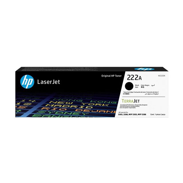 Hp Original 222A Toner Cartridge Black and Color Four-Color W2220A Toner Cartridge W2220X W2221A W2222A W2223A Suitable for Laserjet Pro 3288Dw 3388Fdw Printers
