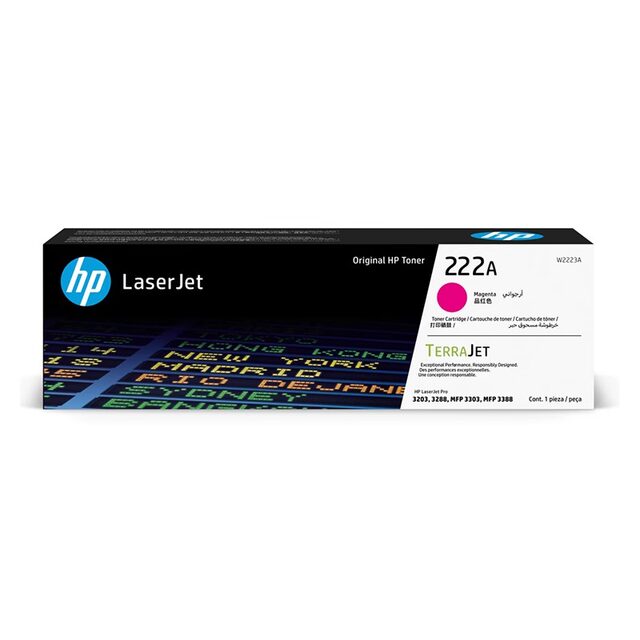 Hp Original 222A Toner Cartridge Black and Color Four-Color W2220A Toner Cartridge W2220X W2221A W2222A W2223A Suitable for Laserjet Pro 3288Dw 3388Fdw Printers