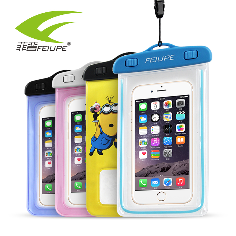 Underwater camera phone waterproof bag hot spring swimming phone universal iphone6plus touch screen bag 6s diving cover