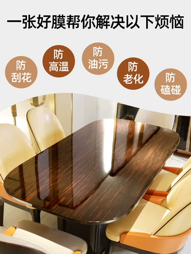 Термостойкая мебель, настольные наклейки из натурального дерева, мраморная прозрачная защитная наклейка, защита от ожогов