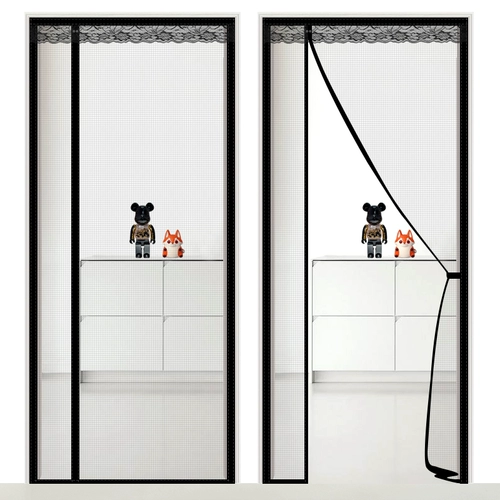 2025 новая противомоскитная дверная занавеска с боковым открыванием 𫔭Сетчатая дверь с защитой от мух без пробивания домашней спальни Магнитная самовсасывающая марлевая занавеска на липучке