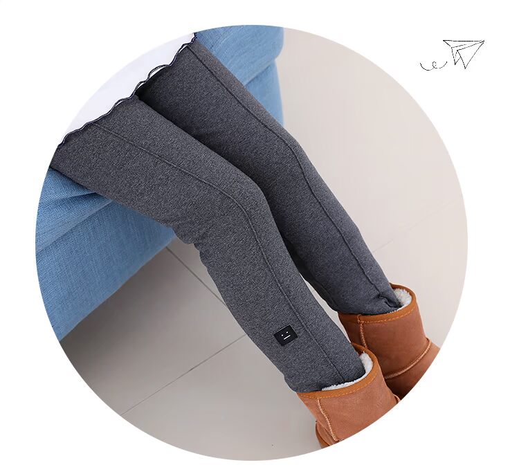 Quần áo trẻ em cô gái cộng với nhung dày xà cạp mùa đông quần ấm trẻ em quần trẻ em cotton mặc quần áo trẻ em 10 tuổi