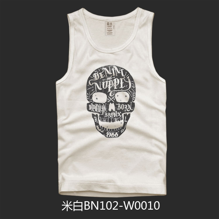 Mùa hè 2018 AF nam chạm đáy vest thể thao thủy triều giản dị thương hiệu cỡ lớn thời trang cotton in tay - Áo vest cotton áo ba lỗ tanktop nam