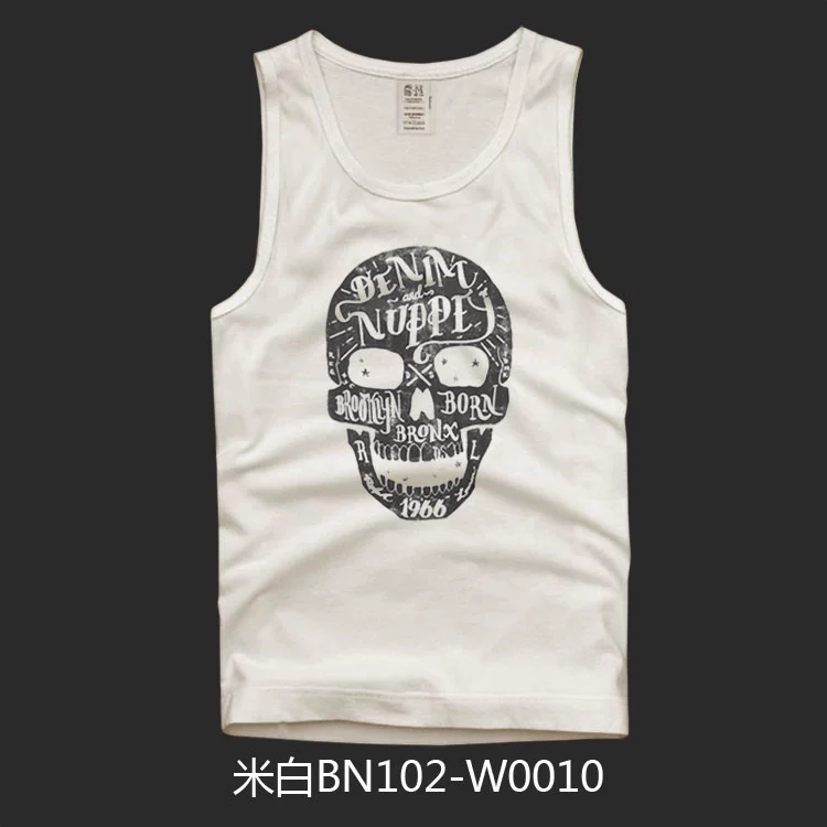 Mùa hè 2018 AF nam chạm đáy vest thể thao thủy triều giản dị thương hiệu cỡ lớn thời trang cotton in tay - Áo vest cotton áo khoác đông nam