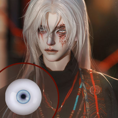 "Dragon Soul Baihui Tu's same Type B eye LH-PE0024 (16mm small iris) BJD accessory postcard.