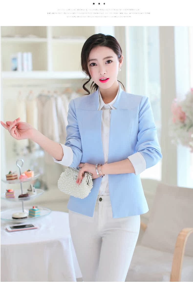 Lei Connies 2019 xuân hè mới thời trang Hàn Quốc giản dị áo dài tay nhỏ phù hợp với nữ áo khoác mỏng thời trang công sở nữ