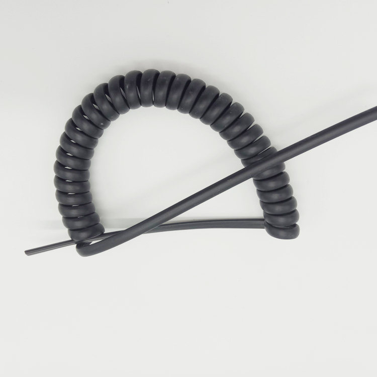 4 - core telephone coil spring line spiral telephone telephone power line PU telephone line manufacturer direct sales