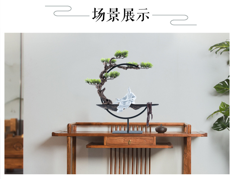 New Chinese style weathering wooden furnishing articles furnishing articles furnishing articles sitting room white porcelain zen home wine porch place ornament