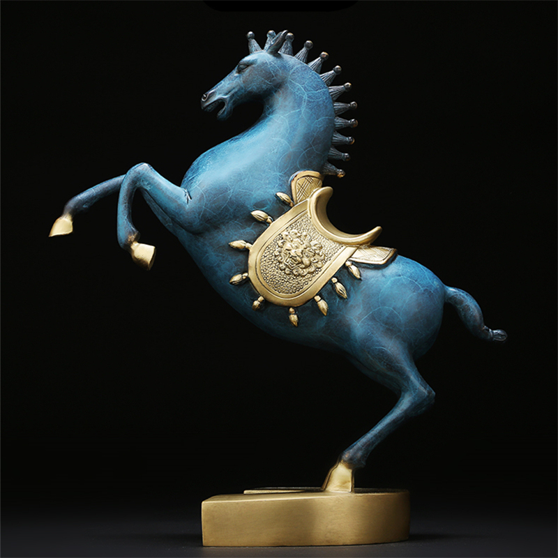 Copper decoration Copper horse to success Copper craft gift decoration Living room wine cabinet Home decoration Opening gift gift