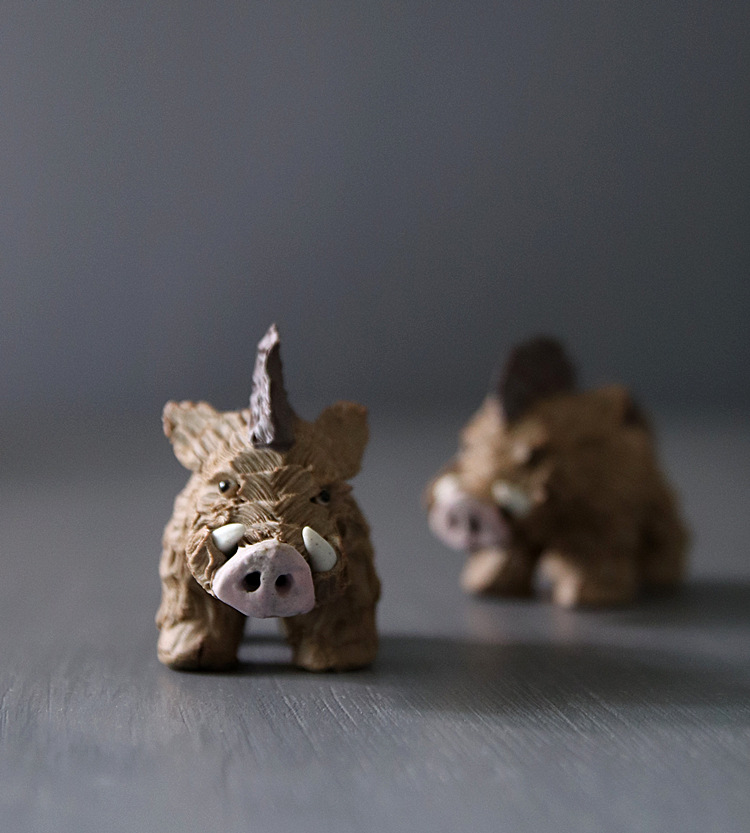 Creative star light ceramic its ice age boar zodiac ornament household act the role ofing is tasted the clay craft gift