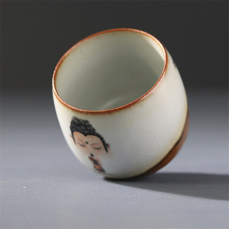 New Chinese style your up hand - made master cup large high - temperature sample tea cup zen kung fu tea set asked Buddha Buddha found creativity