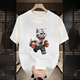 Pure cotton T-shirt high-end trendy brand men's summer t-shirt top heavyweight short-sleeved T-shirt men's new inner layering shirt