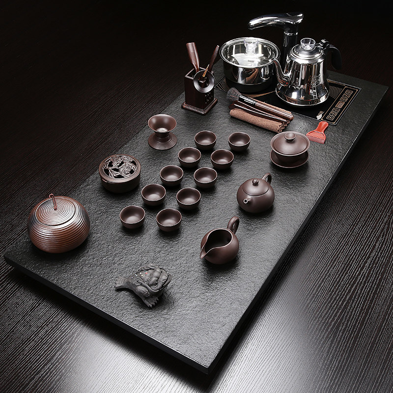 Ujinshi tea tray automatic water tea set rectangular simple creative home tea table tea sea stone large size