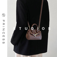 Women's commuting crossbody small bag 2025 new trendy niche design high-end genuine leather handheld Kelly bag