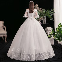 Korean womens summer short dress fat MM large size bow breast wrap bridesmaid sister network wedding puffy dress