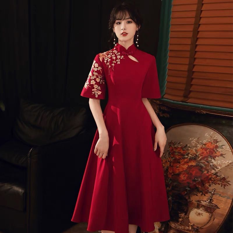Plus Size 240 for Fat Women, 200-220 Pounds, High-Waisted, Tummy-Covering Maternity Dress for Wedding, Engagement, and Bridal Toast Dresses