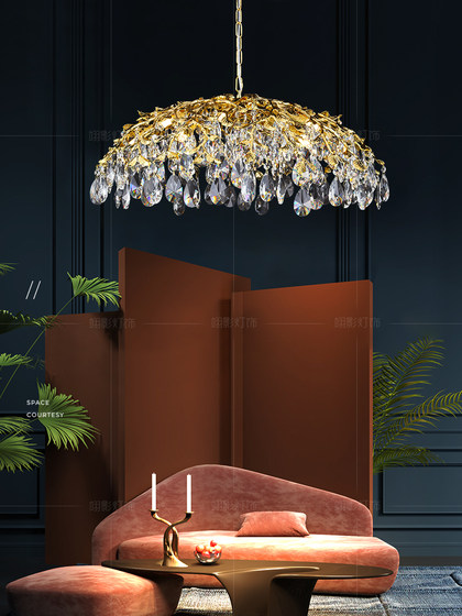 Light Luxury Crystal Chandelier, French Restaurant Chandelier, Bedroom Chandelier, Living Room Chandelier, High-End Designer Art Crystal Lamps