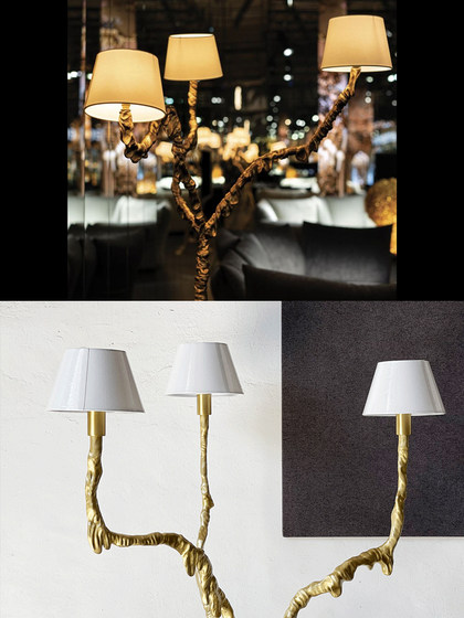 Italian Light Luxury Floor Lamp, Post-Modern All-Copper Branch Art-Inspired Creative Living Room Floor Lamp