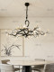 Light Luxury Living Room Chandelier, All-Copper Branch Ceramic Magnolia Flower Art, Wabi-Sabi Style, New Chinese Style Chandelier, Dining Room Tea Room Lamp