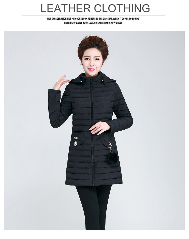Quần áo cotton, áo khoác cotton đầu xuân, áo khoác cotton mới cho nữ, phần dài, mỏng, kích thước lớn, nhẹ và xuống, áo khoác cotton, quần áo mùa đông, chống mùa - Bông áo phao nữ 2020