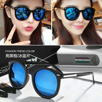 Ярко -черная рама/лед и синие таблетки [избранные подарочные зеркальные ткань+зеркальная сумка]