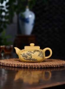 Yixing Purple Clay Teapot Kung Fu Tea Set Famous Handmade Practical Raw Ore Gold Segment Mud Teacher Zhang Jade Belt Squ