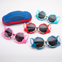 Childrens polarized sun glasses for boys and girls anti-ultraviolet silicone baby glasses toys cartoon cute kids sunglasses