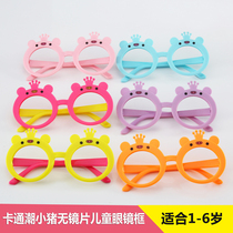 Childrens toy glasses frame without lenses for boys and girls decorative performance photo props cartoon cute baby glasses frame