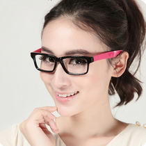 Retro glasses frame female Korean version of tide round face flat lens personality glasses frame myopia glasses men full frame plain glasses
