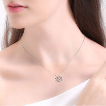 Valentines Day gift six star necklace female sterling silver pendant choker Christmas small waist female ins lettering