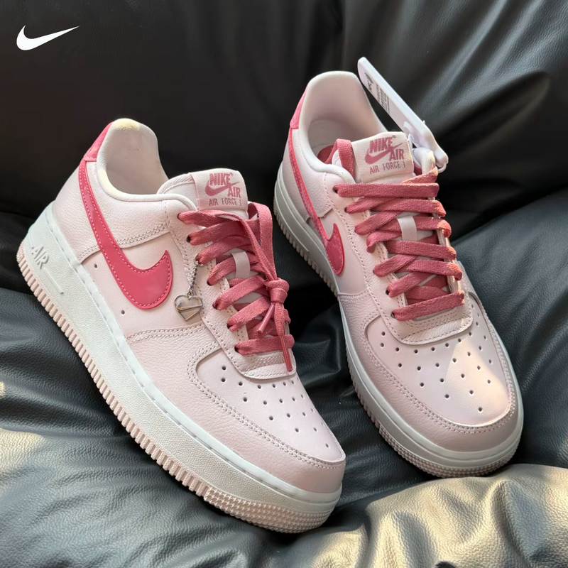 Nike Air Force 1 Nike Air Force One Women's Shoes Pink Valentine's Day Sneakers Io8755-600