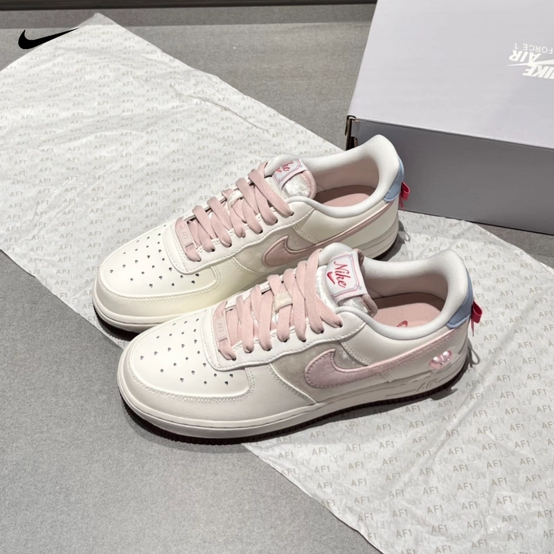 Nike Air Force 1 Nike Women's Shoes White and Pink Air Force One Valentine's Day Limited Edition Sneakers Iq4937-161