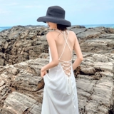 Сексуальное пляжное платье, весенняя длинная юбка, коллекция 2023, по фигуре, с открытой спиной