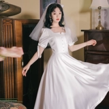 Белое свадебное платье, юбка, платье подружки невесты, французский стиль