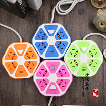 Creative Smart USB Socket Convenient Travel Plug-in Student Sleeping room wiring board mobile phone charging plug-in-line