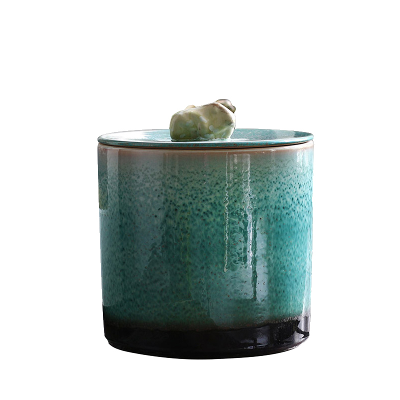 Large POTS of high temperature ceramic Chinese caddy fixings puer tea cake storage tank of the sitting room of the new Chinese style decoration furnishing articles