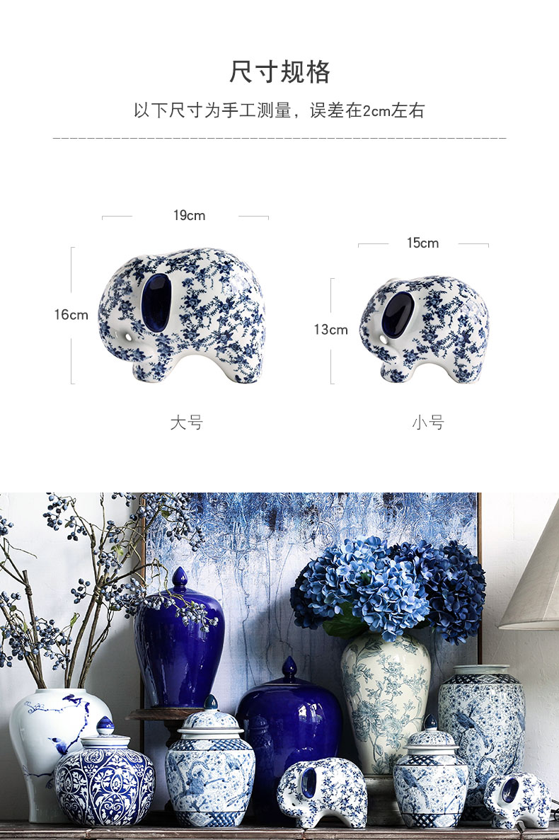 The Clear soup WoGuo wine accessories of new Chinese style ceramic elephant furnishing articles of jingdezhen blue and white porcelain household act the role ofing is tasted