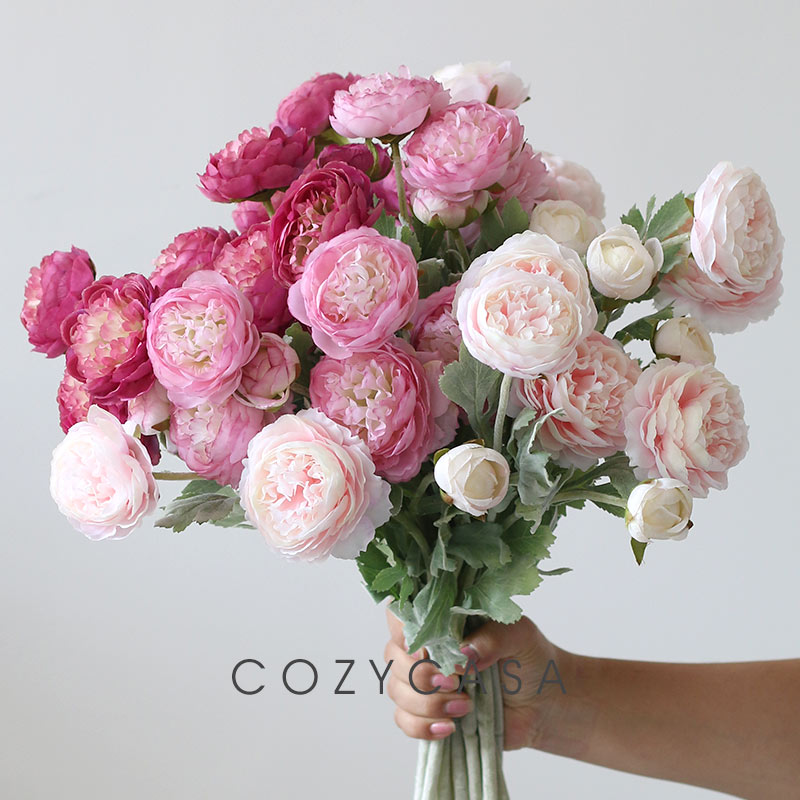 Qing soup bedroom decoration furnished flower bouquet simulation flower flower for Luli new indoor little peony fake flowers